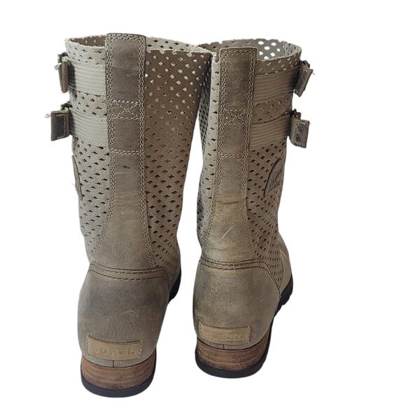 Sorel Major Pull On Tan Leather Boots Women's Size 8 - Picture 9 of 12